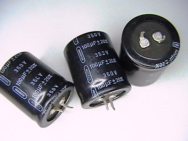 100?f/350V, 100uf capacitor,  M