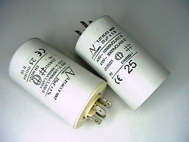 25?f/420V/470V, 25uf  J, MKP  Arcotronics 4 pin