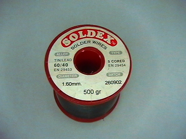 тинол 1.6mm, 500gг.  L-Sn60 Pb40, 5 cored SOLDEX