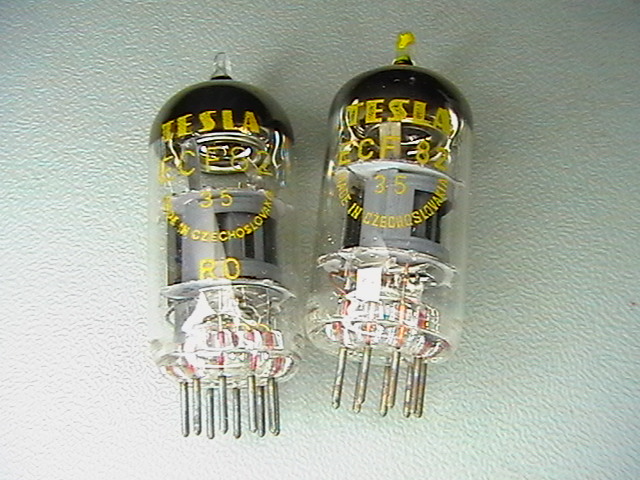 ECF82 радио лампа  TESLA  =6U8A,6F1P,6F2,6808,6GH8