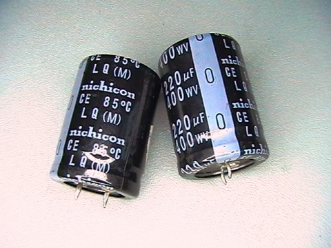 220?f/400V, 220uf capacitor,  M,  85C   nichicon