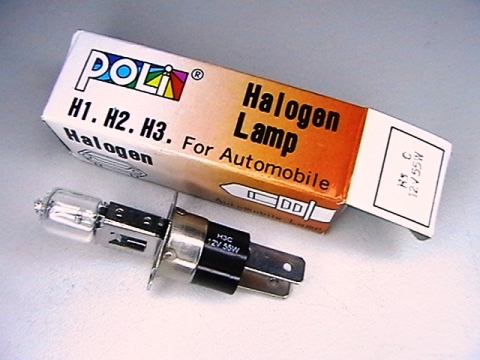 лампа 12V/55W POLI Halogen LAMP  H1 H2  H3