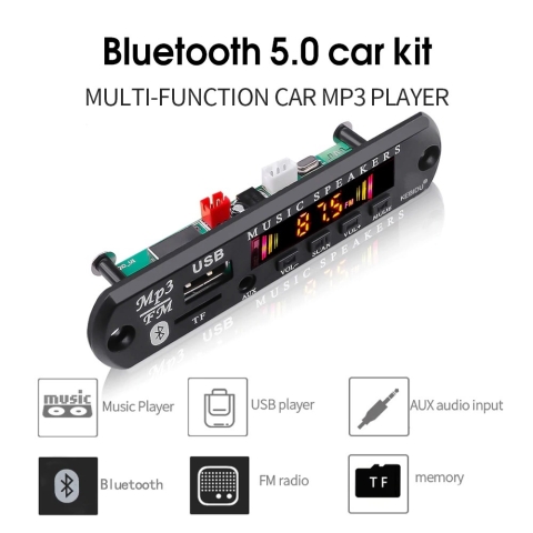 FM, USB, SD, Mp3-плеър, ДУ, Bluetooth 5.0